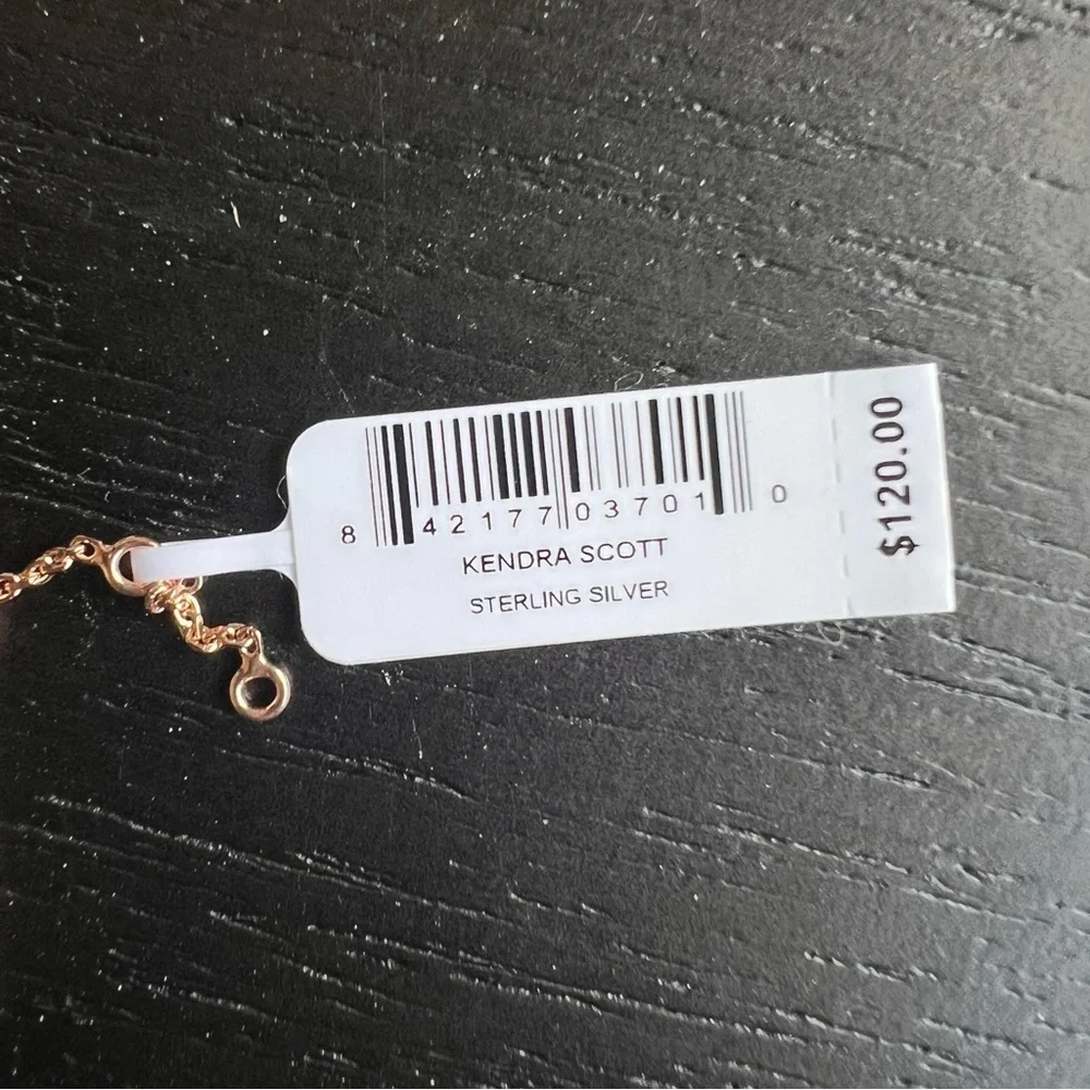 NWT Kendra Scott 18k Rose Gold Sterling Silver Elaina Bracelet